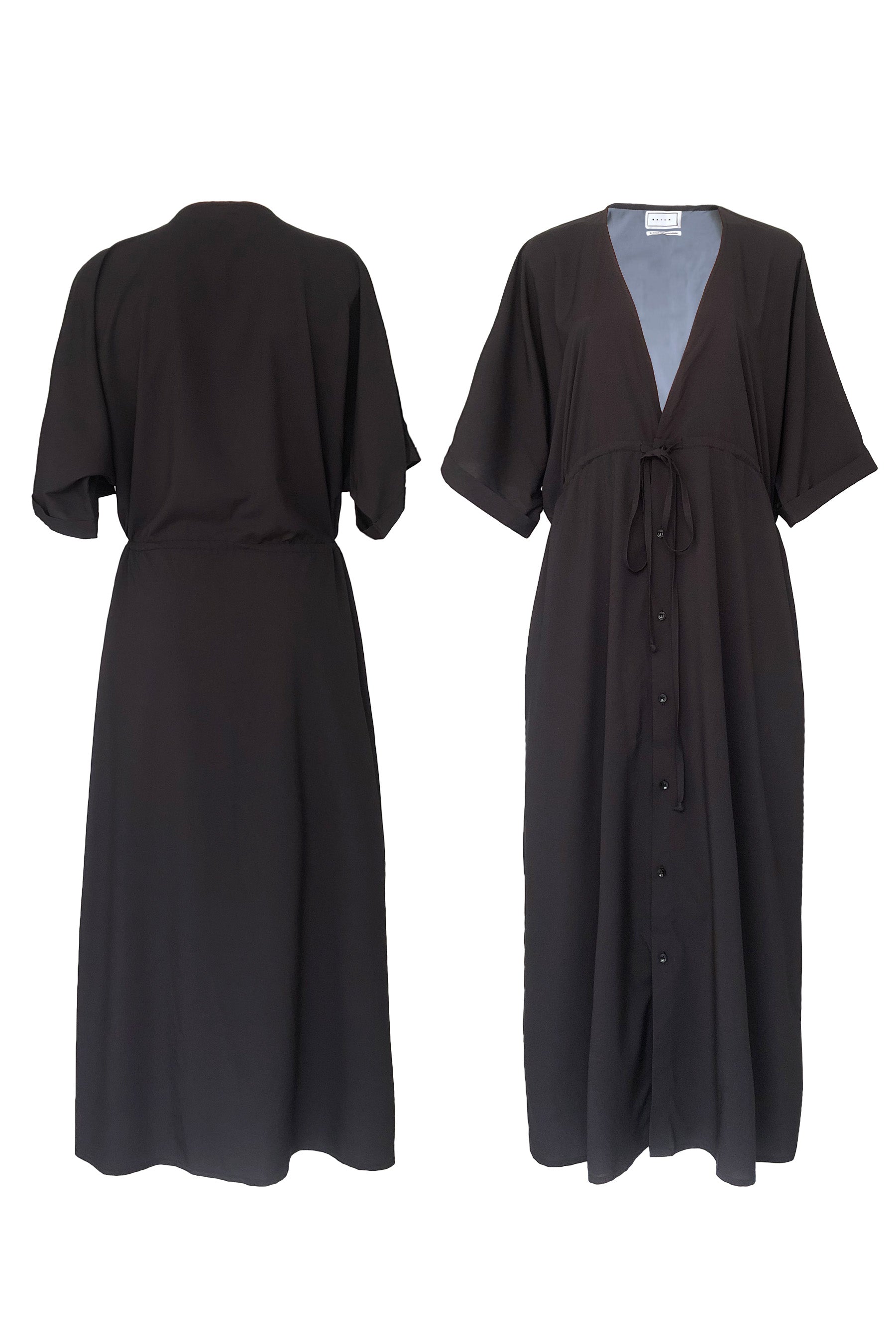 Cecile Kaftan Dress Black | Beach Cover Up Dress | Women's Midi Dress ...